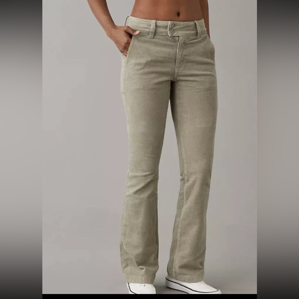 American Eagle Olive Corduroy Stretch High-Rise Kick Boot Women’s Size 16 NWT
